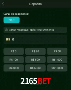 deposits 2165BET